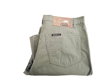 Vaqueros Carrera Vintage Green: pantalones de trabajo estilo militar italiano