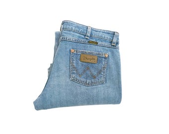 Vintage Wrangler Rodeo Girl Flare Leg Jeans - Women’s Light Blue Western Cowboy Pants
