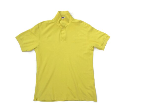 FILA Yellow Polo Shirt Medium large Men s Short Sleeve Sport Tshirt Vintage 90s Polo Pique Rave Tee for Him Etsy UK