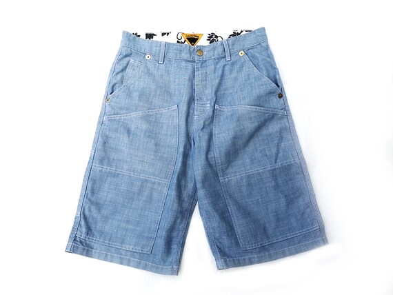 Vintage MELTIN POT Cargo Denim Shorts tamano 33 Pantalones holgados estilo utilitario Ropa Hip Hop Rap de los anos 90 Etsy Mexico