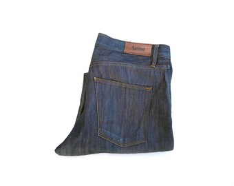 Vintage Y2K ACNE Straight Jeans –   Blue Distressed Denim