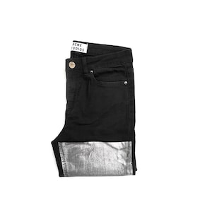 Rare Y2k ACNE STUDIOS Skinny Jeans  Skin 5 Black Foil - Women's size 28/34