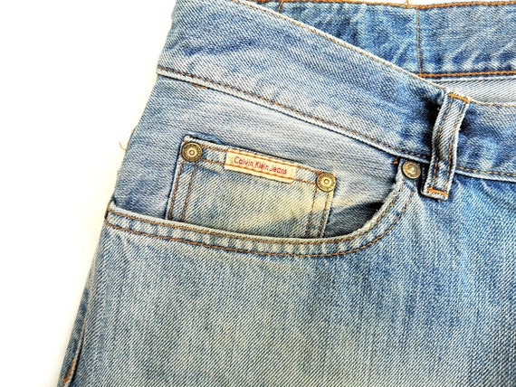 Vntg  90s CALVIN KLEIN Jeans size  36'' - Straigh… - image 7