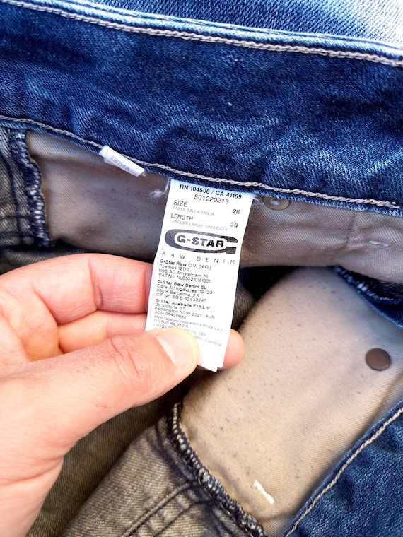 G-STAR RAW Arc 3D Loose Tapered Jeans | Dark Blue Distressed G-STAR RAW Arc 3D Loose Tapered Jeans | Dark Blue Distressed