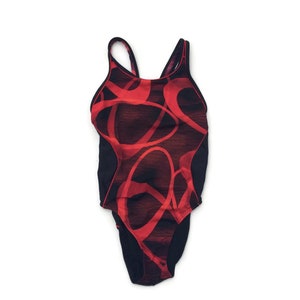 Futuristic One-Piece Swimwear – Vintage Psychedelic Bathing Suit Space Age Retro Style