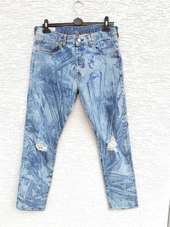 Levi's 501 Fresh Leaves Jeans – Slim Taper Fit W33 L32 - Etsy Norway
