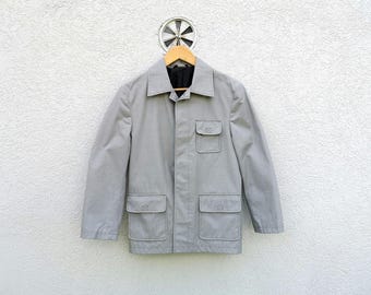 Kurtka robocza Vintage 80s Grey – styl Utility Cargo, rozmiar S