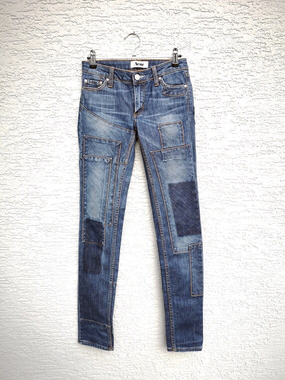 Rare Edition ACNE Patchwork Jeans 26x32 - Acne Kex/patch