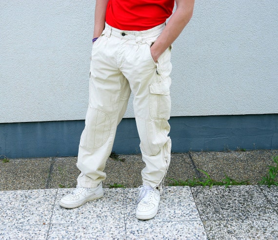 Vintage Utility Cargo Pants Murphy & Nye Beige C