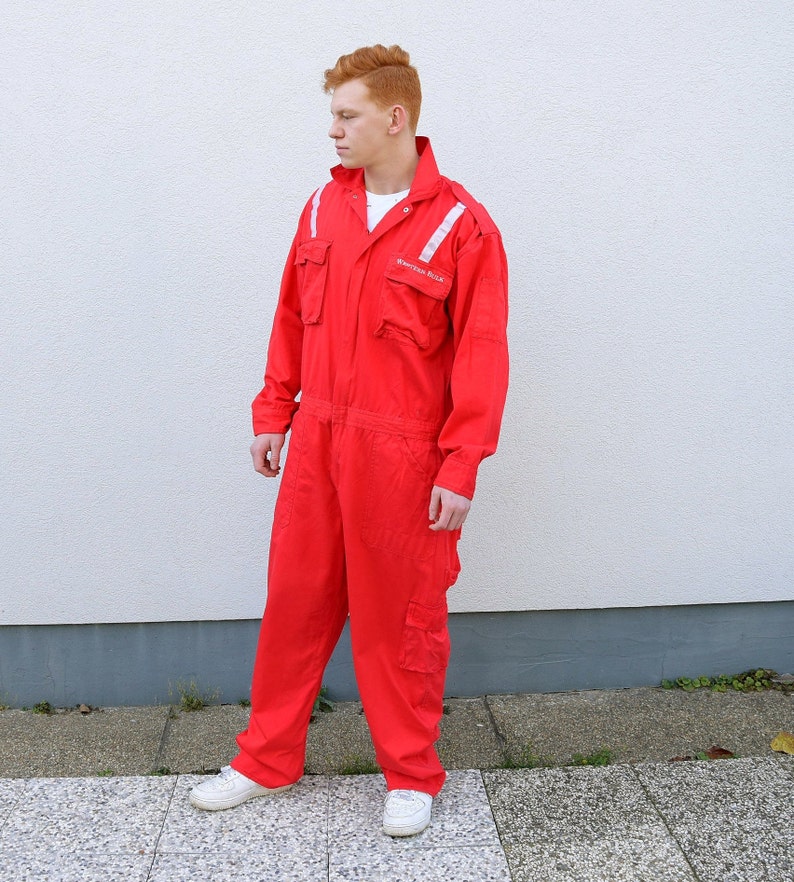 red mechanic jumpsuit