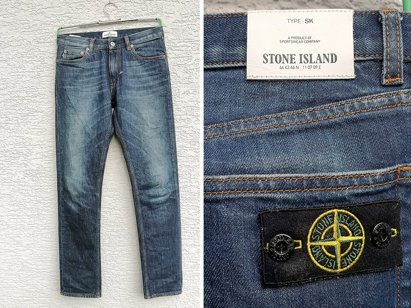 STONE ISLAND Junior Jeans / Blue Slim Fit Denim Pants Size - Etsy