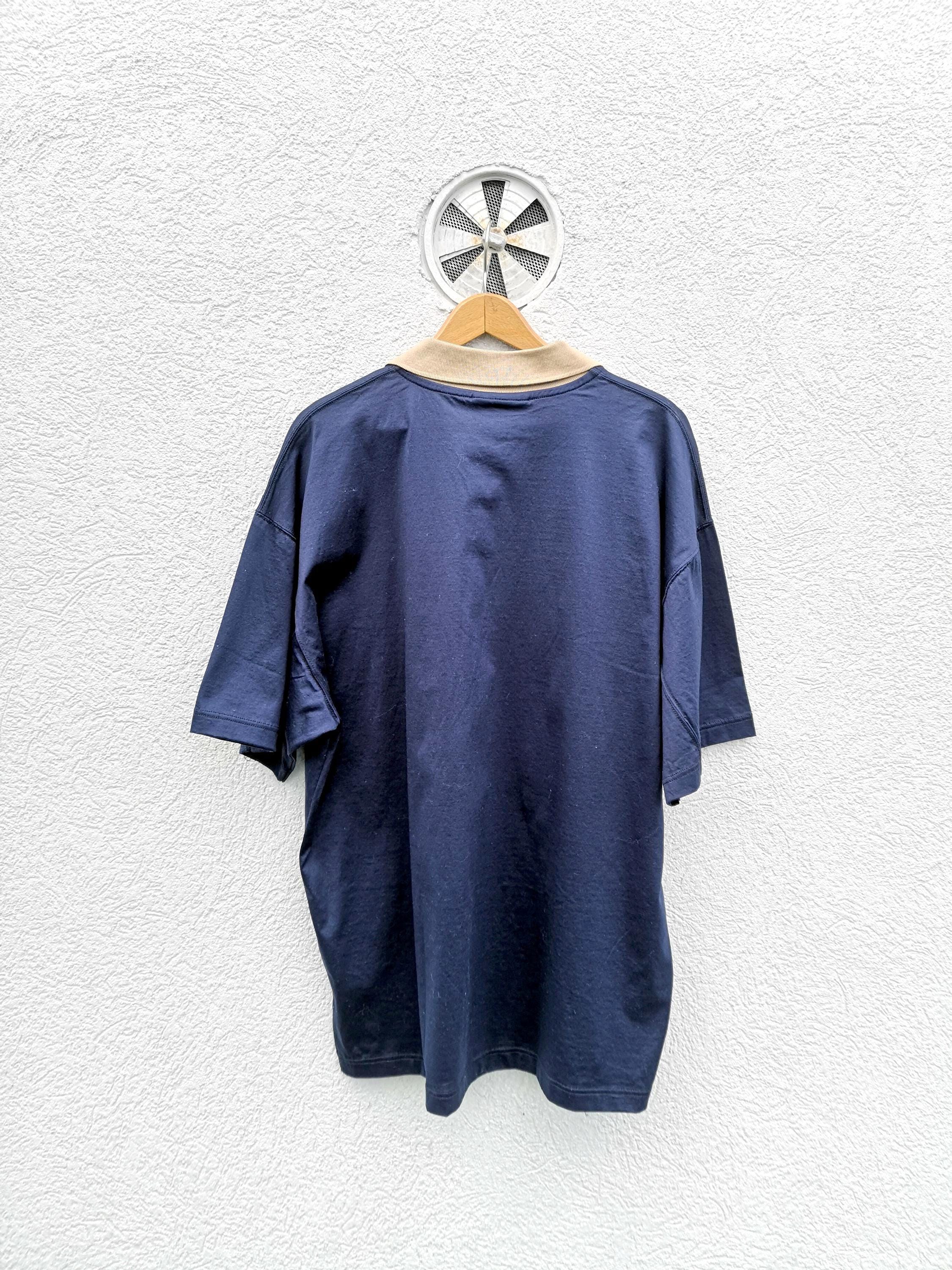 Deadstock 1990 Vintage Navigare Navy Blue Sailing Polo Shirt
