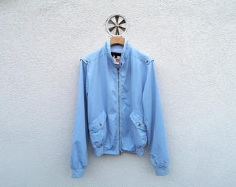 Chaqueta bomber EXTE de los 90 para hombre, talla 54 (mediana): Chaqueta de aviador de algodón azul.