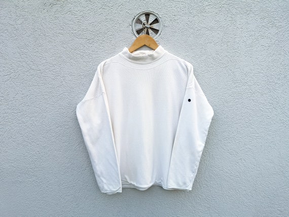 Rare Vintage C.P. Company Cotton Sweatshirt | Cream White Rare Vintage C.P. Company Cotton Sweatshirt | Cream White