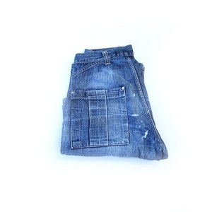 Vintage 90s Baggy Hip Hop Jeans: Distressed Wide Leg Denim (W33 L34)