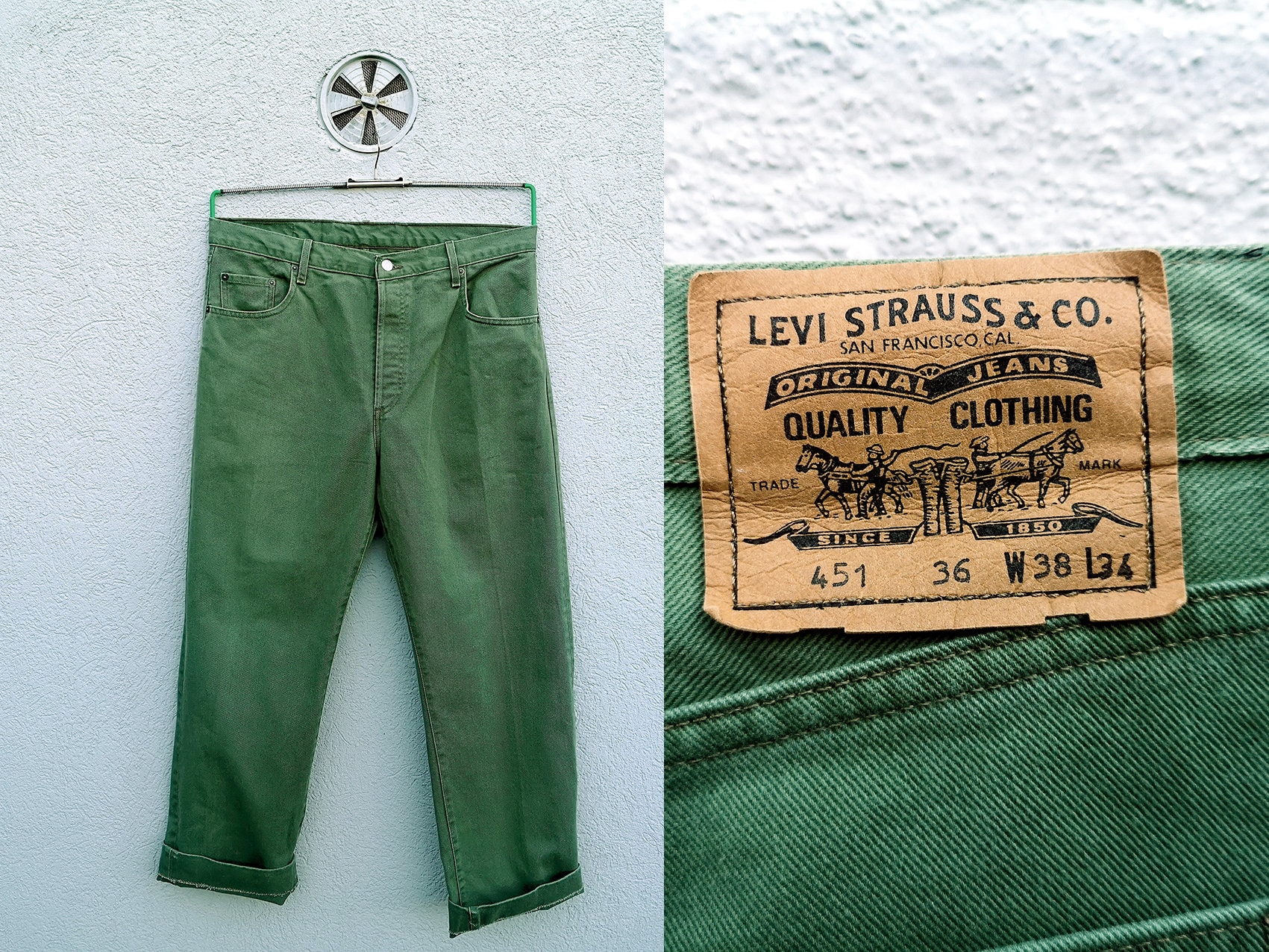 Situation Kærlig klar Mens LEVI'S 451 Jeans Levi Strauss & Co Button Fly Black - Etsy