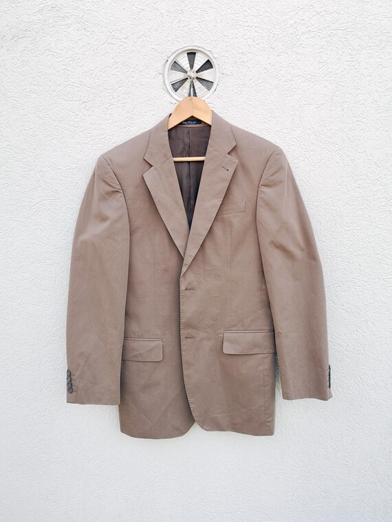 Men's Vintage Mcneal Beige Cotton Blazer - Comfy Sport Coat Size