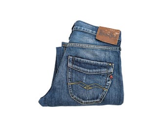 Vintage Replay Distressed Blue Jeans : Women Streetwear