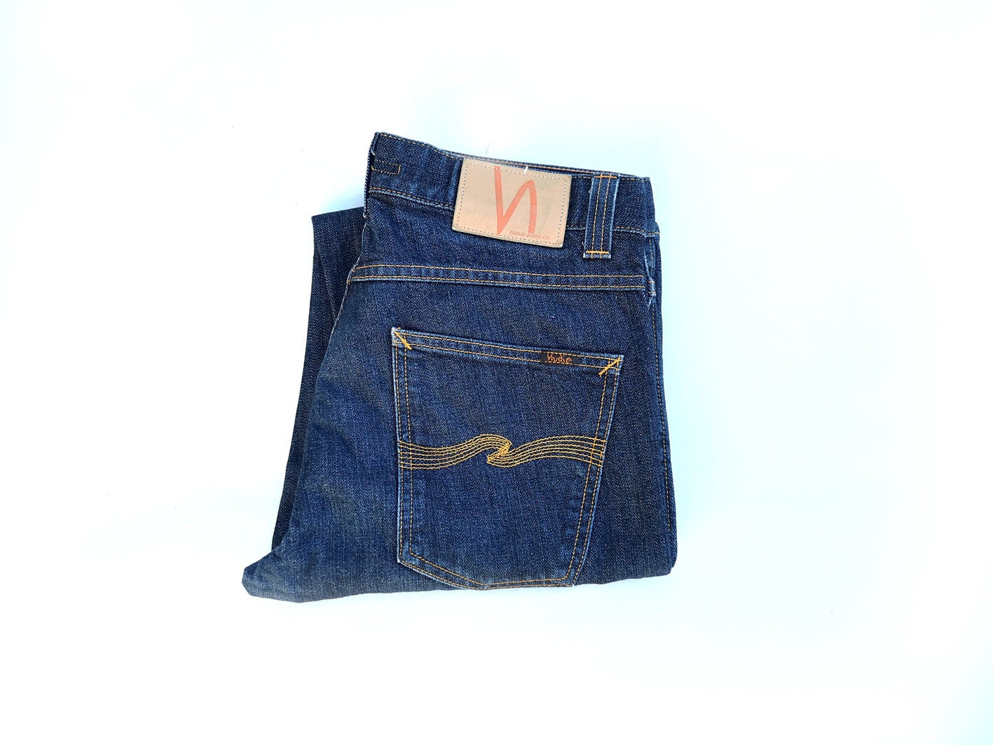Nudie Jeans Low Slim Jim Men's Size 32x34 - Dark Blue Wash