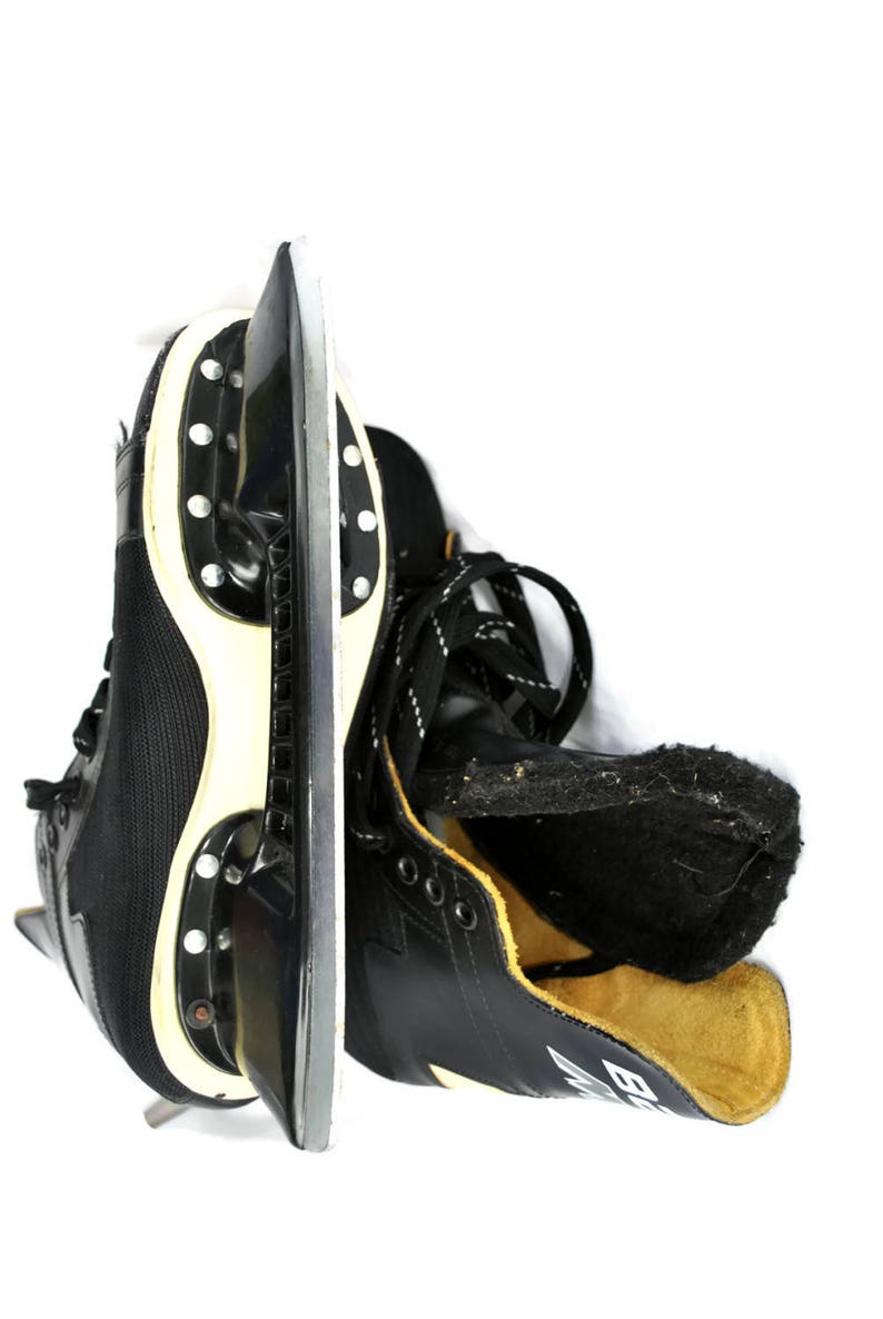 Vintage Ice Skates BAUER MEGA Black Canstar Super fit foam Ice Skates Size 7 Mens Footwear