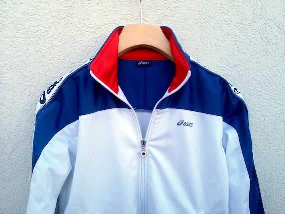 Vintage 90s ASICS Track Jacket | Womens  Color Bl… - image 5