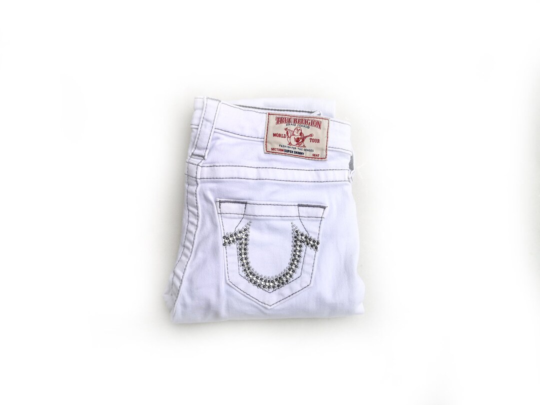 TRUE RELIGION ホワイトジーンズ　25 Vintage True Religion White Skinny Jeans - Women's Size 25