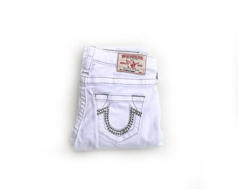 Vintage True Religion White Skinny Jeans  - Women&#39;s size 25&#39;&#39; - Low Rise