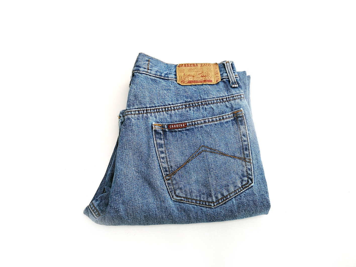 Vintage Stonewashed Jeans Regular Loose Fit Denim - Etsy Denmark