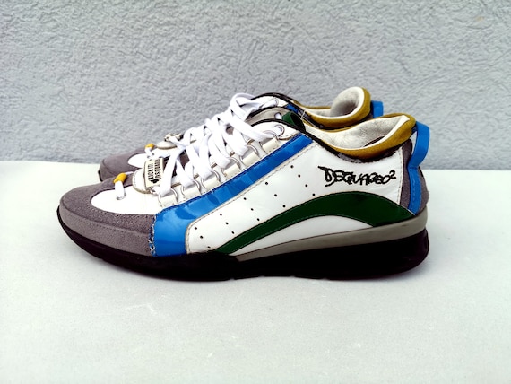 voor bloemblad kleermaker Buy DSQUARED2 1964 Sneakers Mens Low Top Sport Leather Shoes Size Online in  India - Etsy