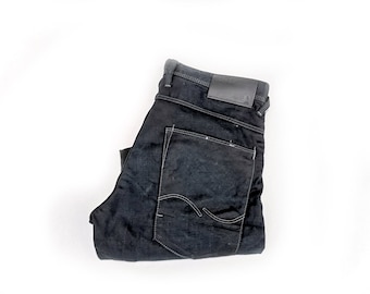 Y2K Jack & Jones Loose Fit Jeans – Indigo Black Denim W33 L32