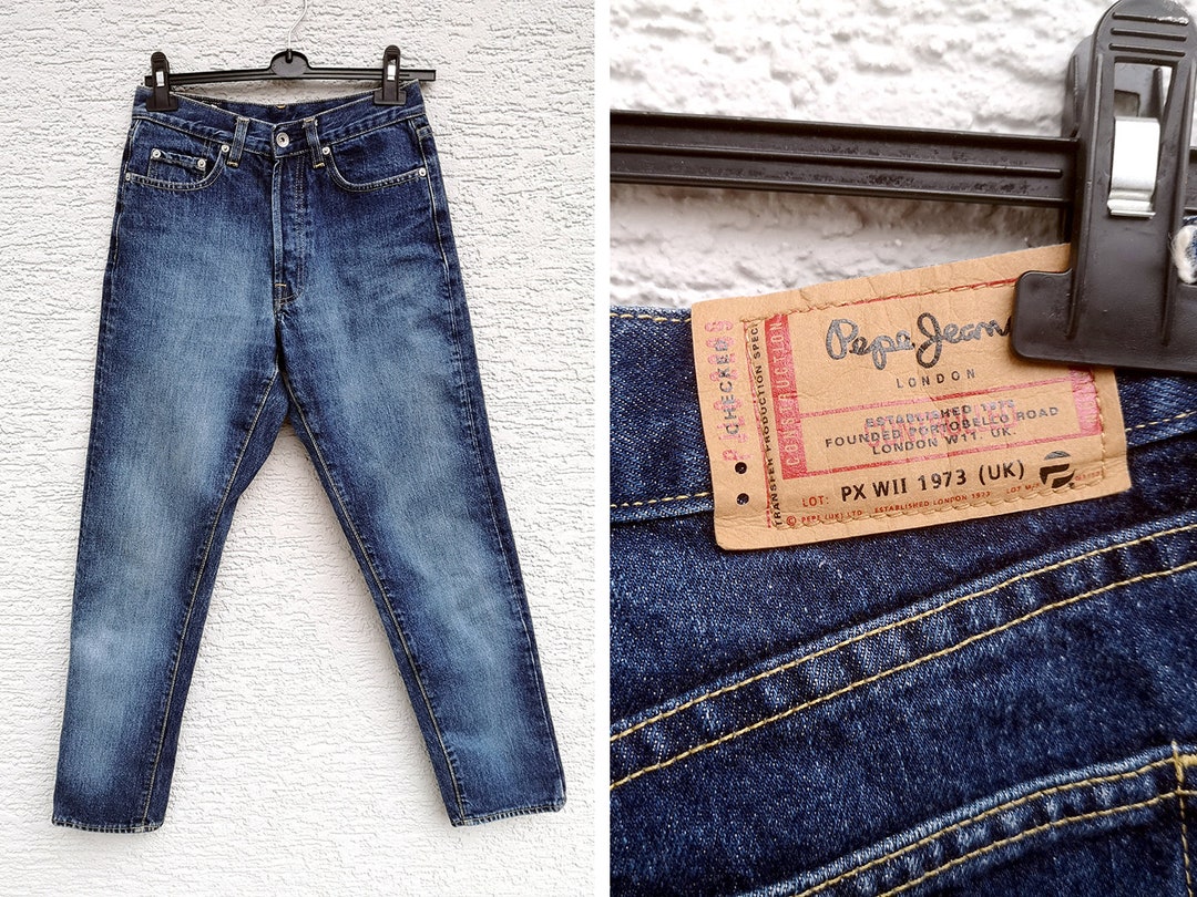 Vintage PEPE JEANS Stonewashed Regular Slim Fit Blue Jeans . - Etsy