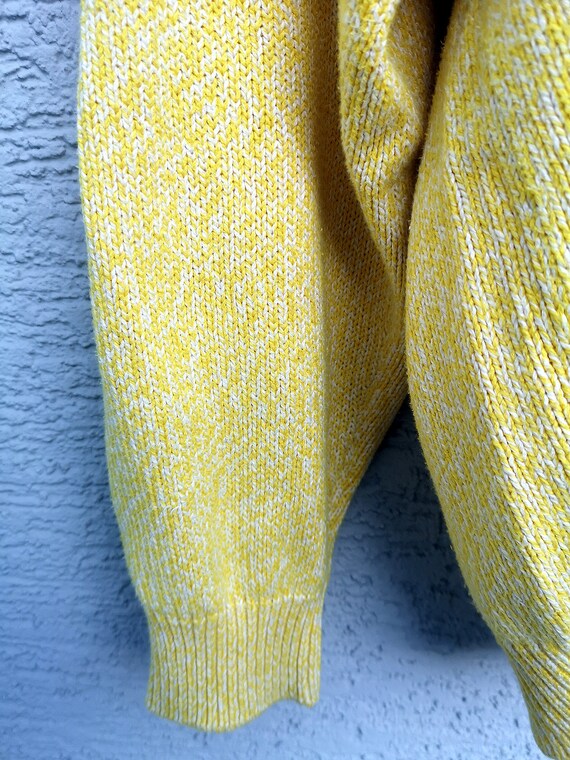 Vintage  Malo  Yellow Cotton Knit Sweater Men's S… - image 3