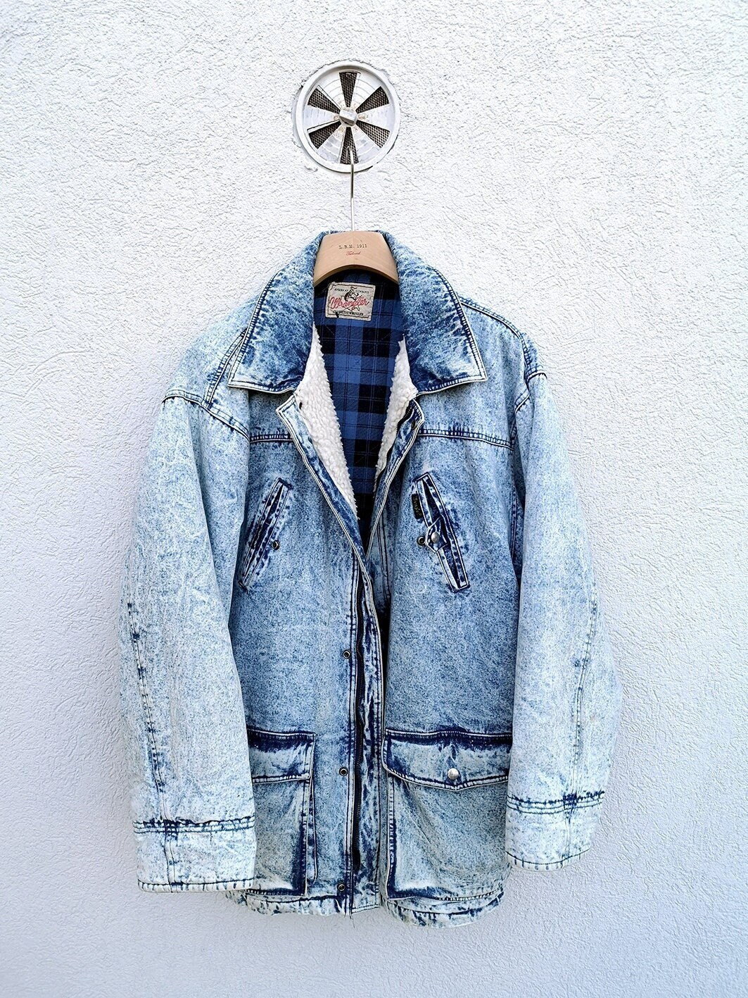 Vintage 80s WRANGLER Denim Jacket Mens 