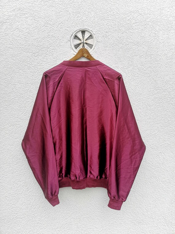 Burgundy Red   Bomber jacket size Large -   AMERI… - image 3
