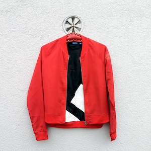 Red  Bomber  Jacket  US-8- Vintage Adidas Originals   - Y2k Streetwear - Trendy Sportswear - Unisex