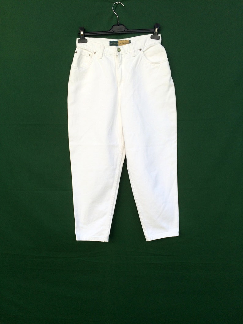 Vintage 90s FALMER Barrel Jeans High Waist White Mom Jeans - Etsy