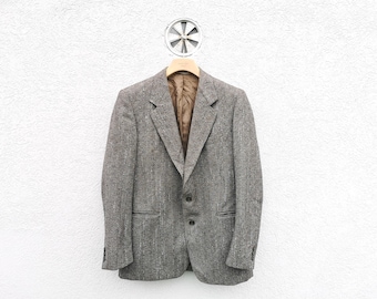 Vintage 1990s Mens 2pc Western Suit//deep Gray+ Black
