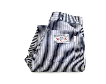 Calça jeans listrada vintage SICIS dos anos 70: jeans italiano de cintura alta
