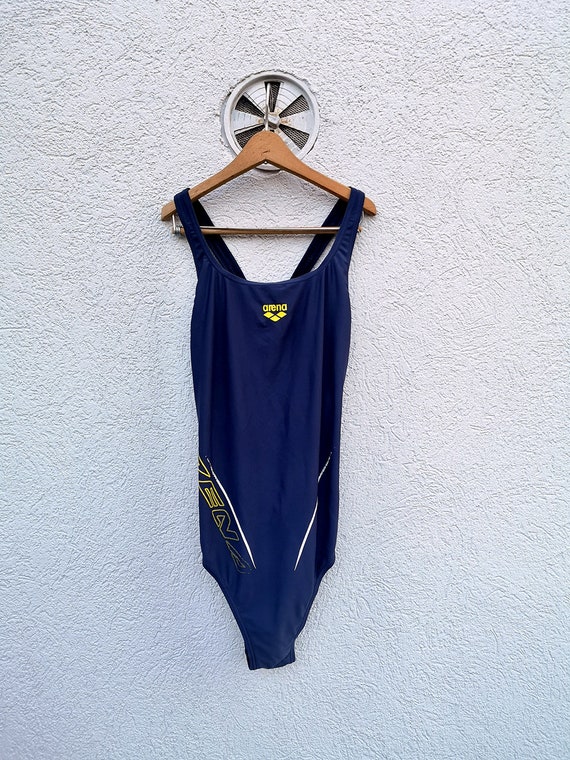 Vintage 90s ARENA Navy Blue Sport Swinsuit for Wo… - image 2