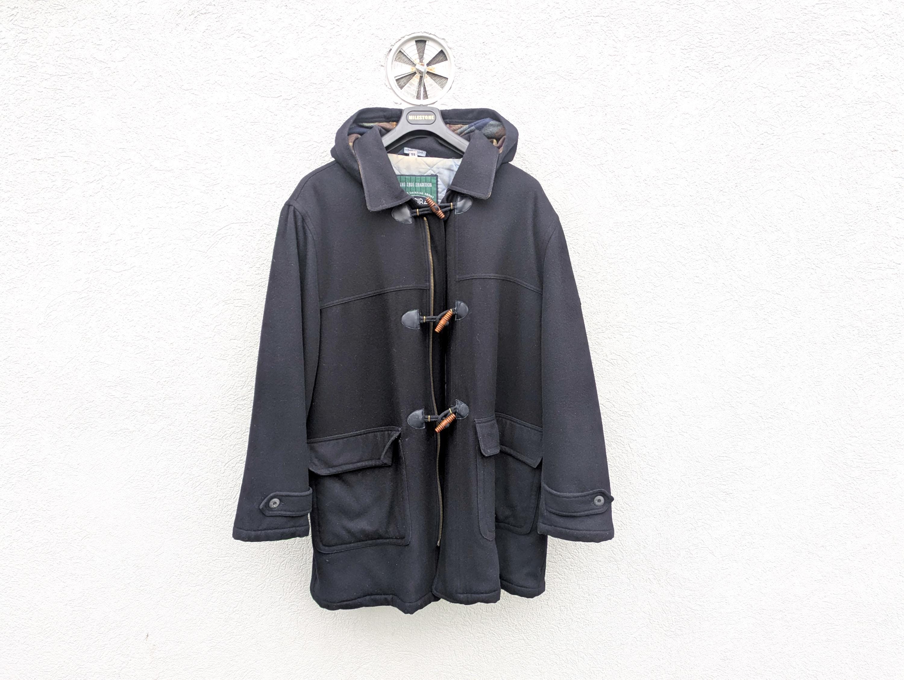 Vintage 90s Faciba Blue Wool Duffle Coat Men's 58 (XXL) – Hooded
