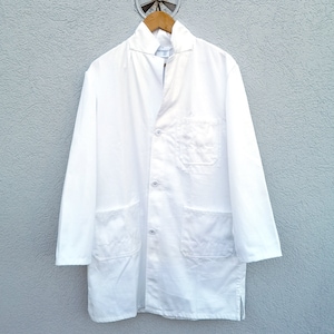 Weißer Workwear Mantel | Vintage 1980s Herren Mantel - Größe 50