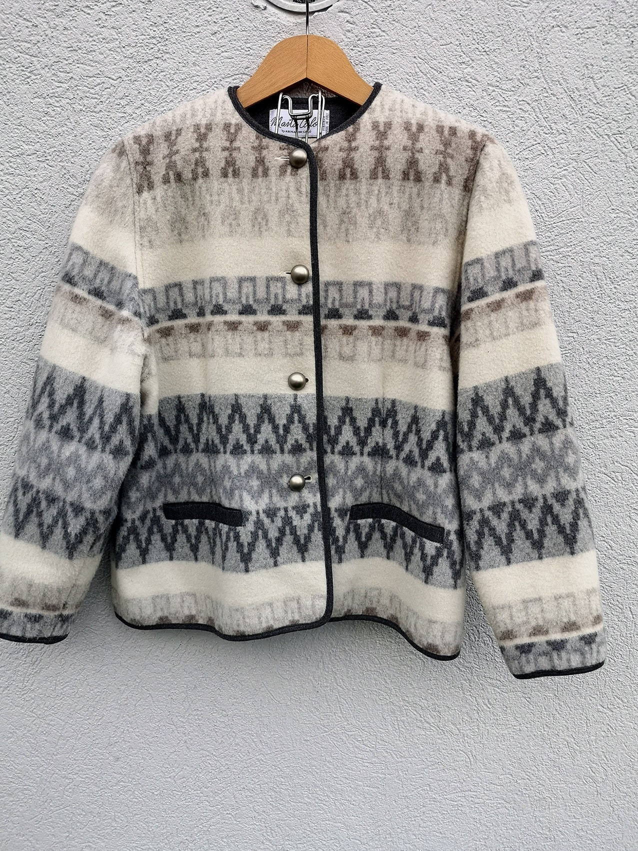80s 90s ARMANDO CALO linen safari jacket