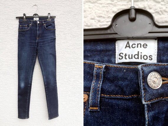 Deqenereret ideologi sendt Womens ACNE Studios Skinny Jeans Pin RW Rinse High Rise Dark - Etsy