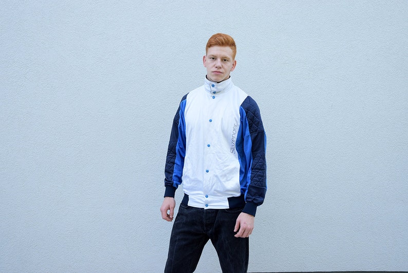90s Fashion Streetstyle 90/'s SLAZENGER TRACK JACKET Mens Track jacket Sport track Jacket Activewear Sportswear Sport jacket rare ML