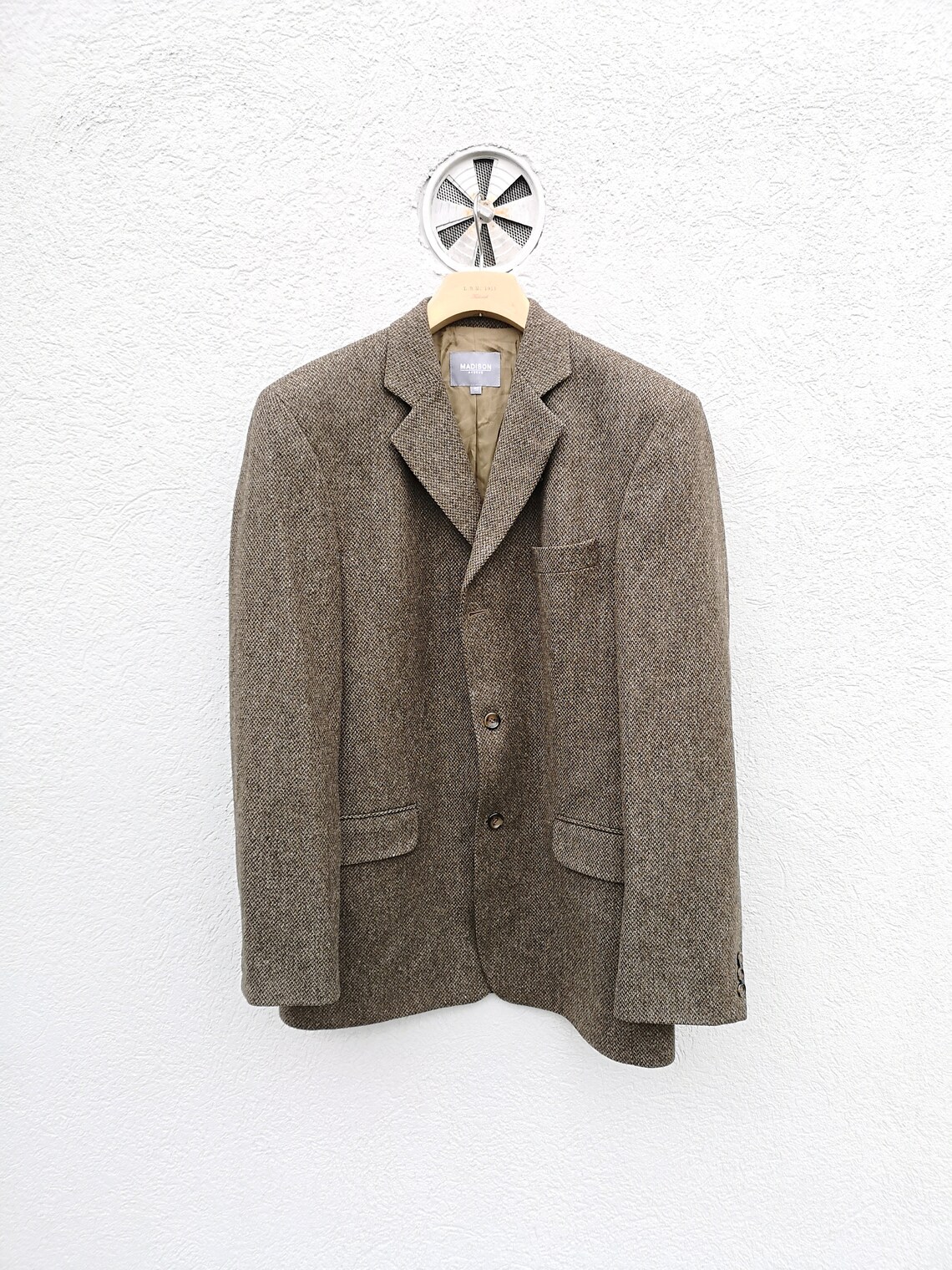 Brown Speckled Vintage Wool Sport Coat : Classic Tailored Cut, foto 2 di 5
