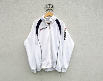 Vintage Legea Track Jacket: Y2K Full Zip Soccer Sweatshirt