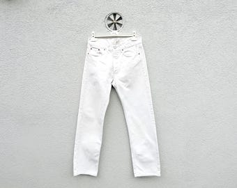 Vintage 90s Levi's 501 White Western Jeans -  Made in USA