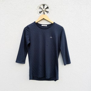 Damen Lacoste Sport Shirt Größe 36 - Dunkelblau, 3/4 Ärmel, T-Shirt mit langen Ärmeln