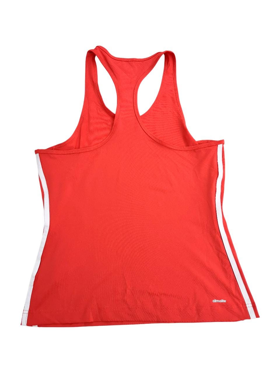 Y2K Adidas Orange Tank Top – White Stripes ,retro Gym Wear Medium
