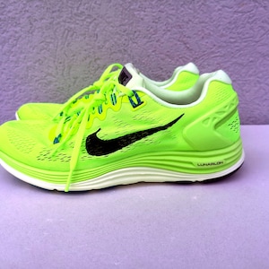 Lunarglide 5 Mujer Neón Amarillo Verde Sport Sneakers Etsy España